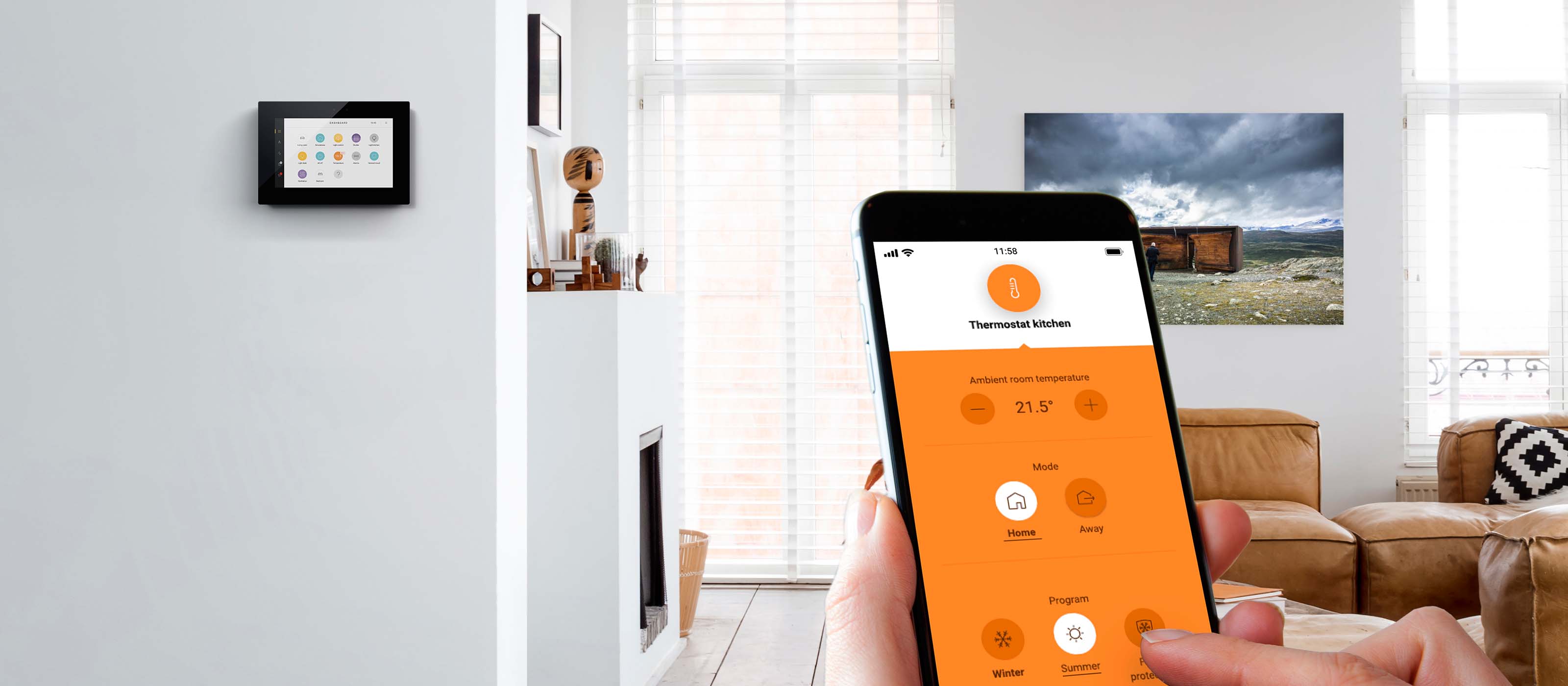 Smart termostat til fjernstyring af opvarmning