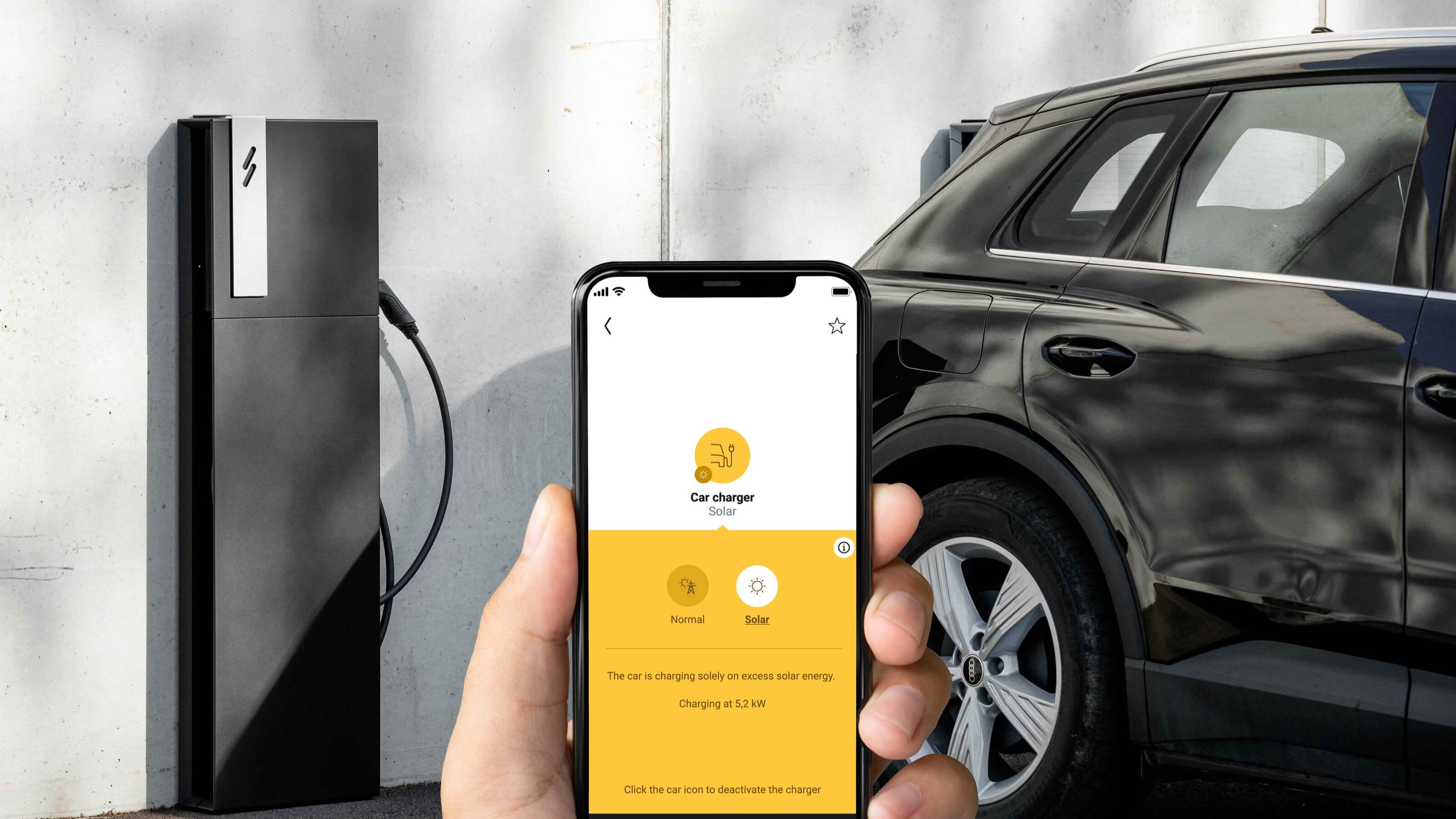 ev charger white car