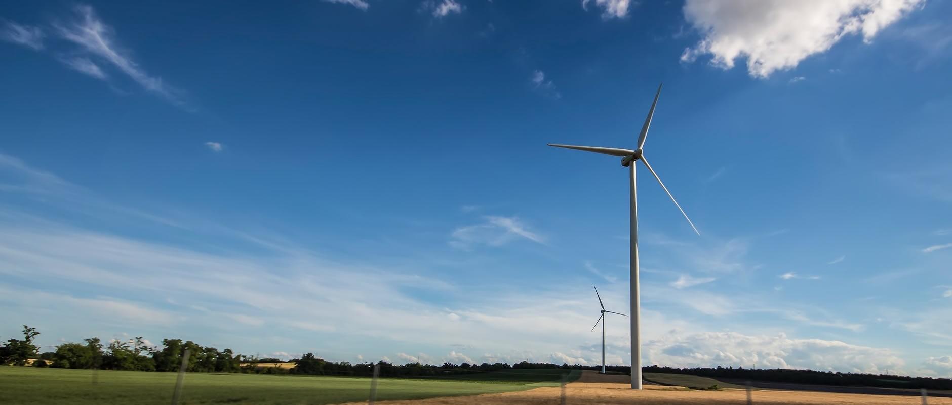 Wind turbines green energy