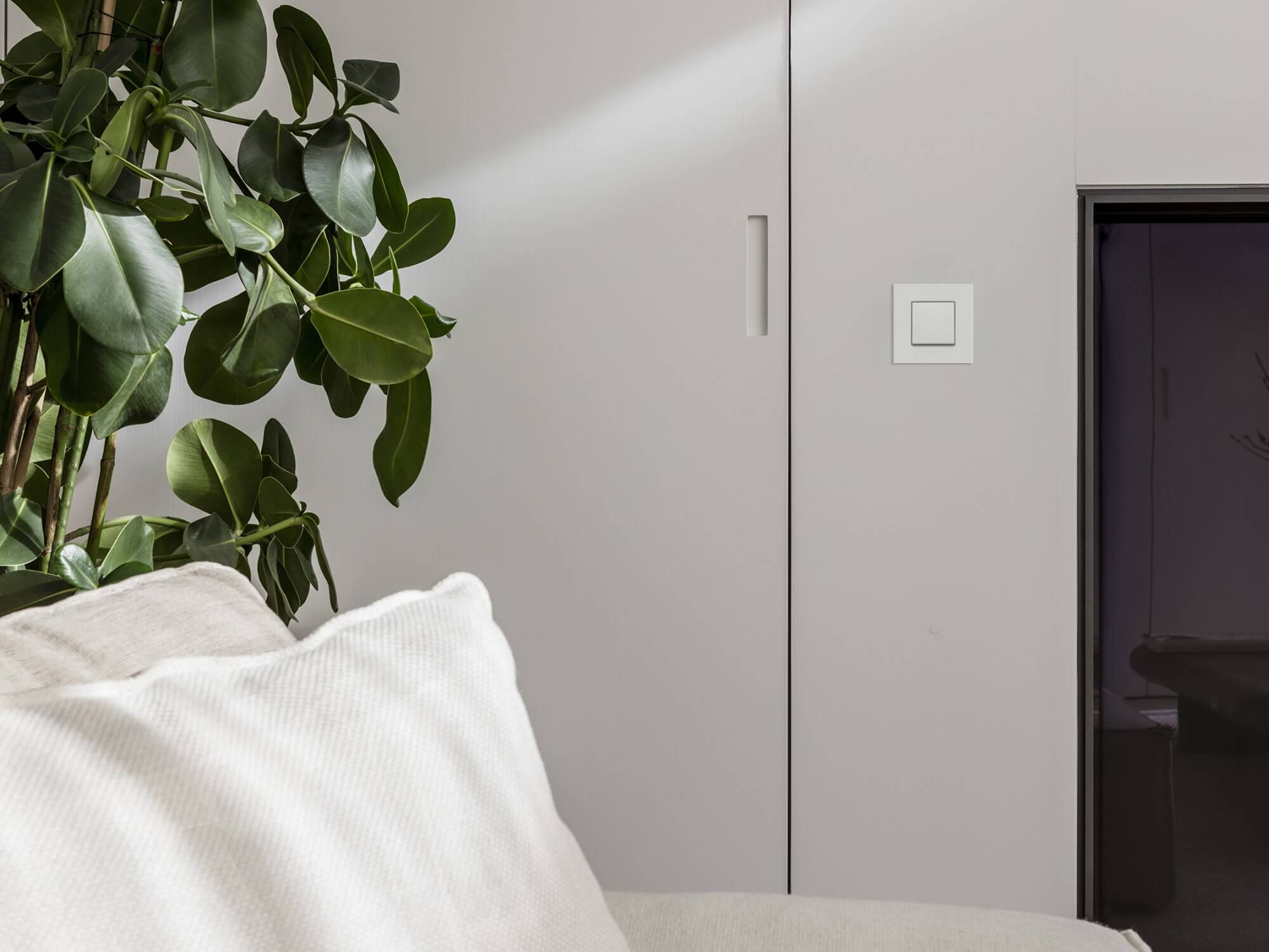 White switch in living room