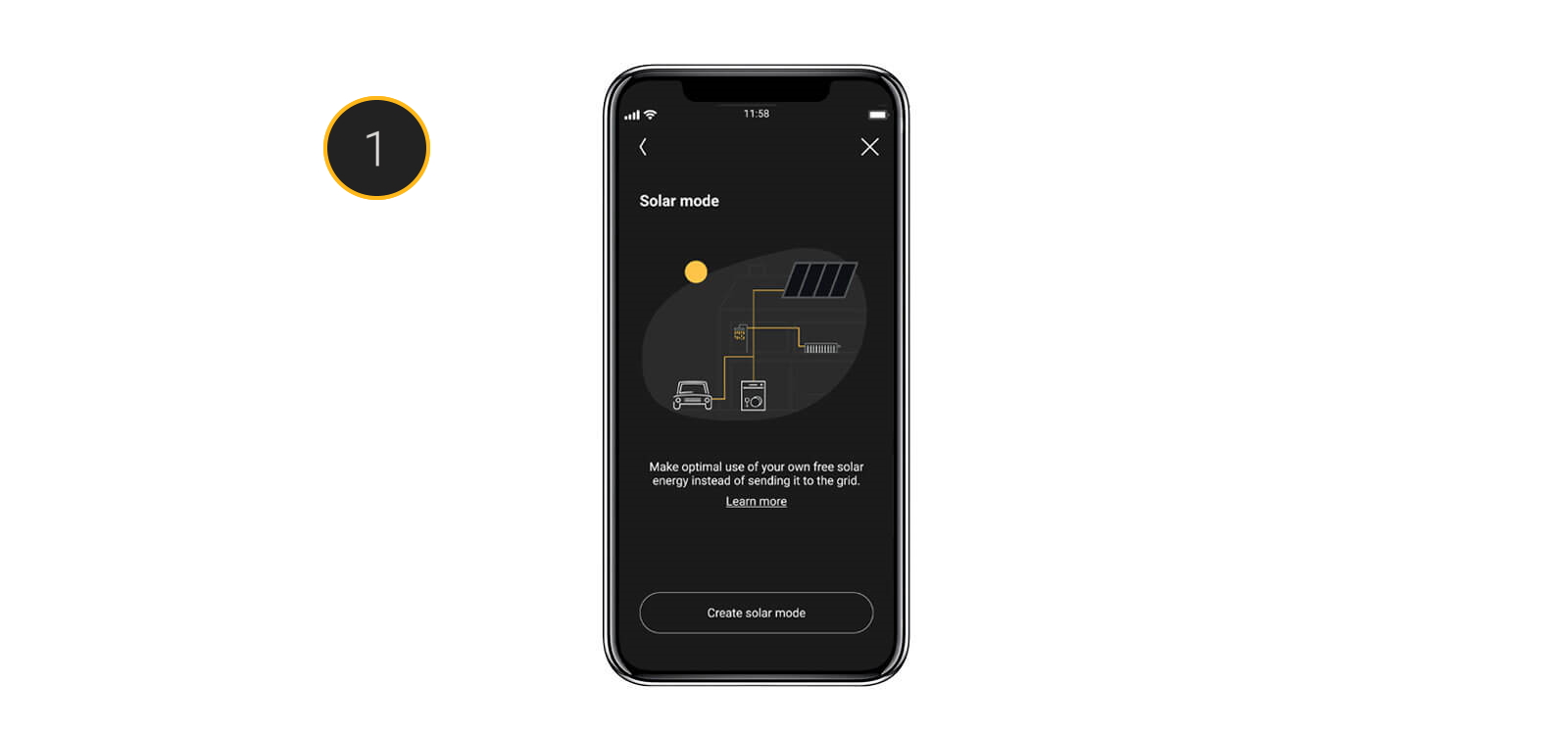 Solar mode screen 1