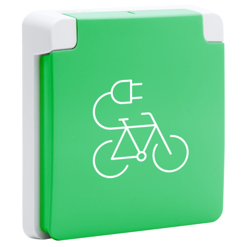 Niko Hydro stopcontact met fietslogo