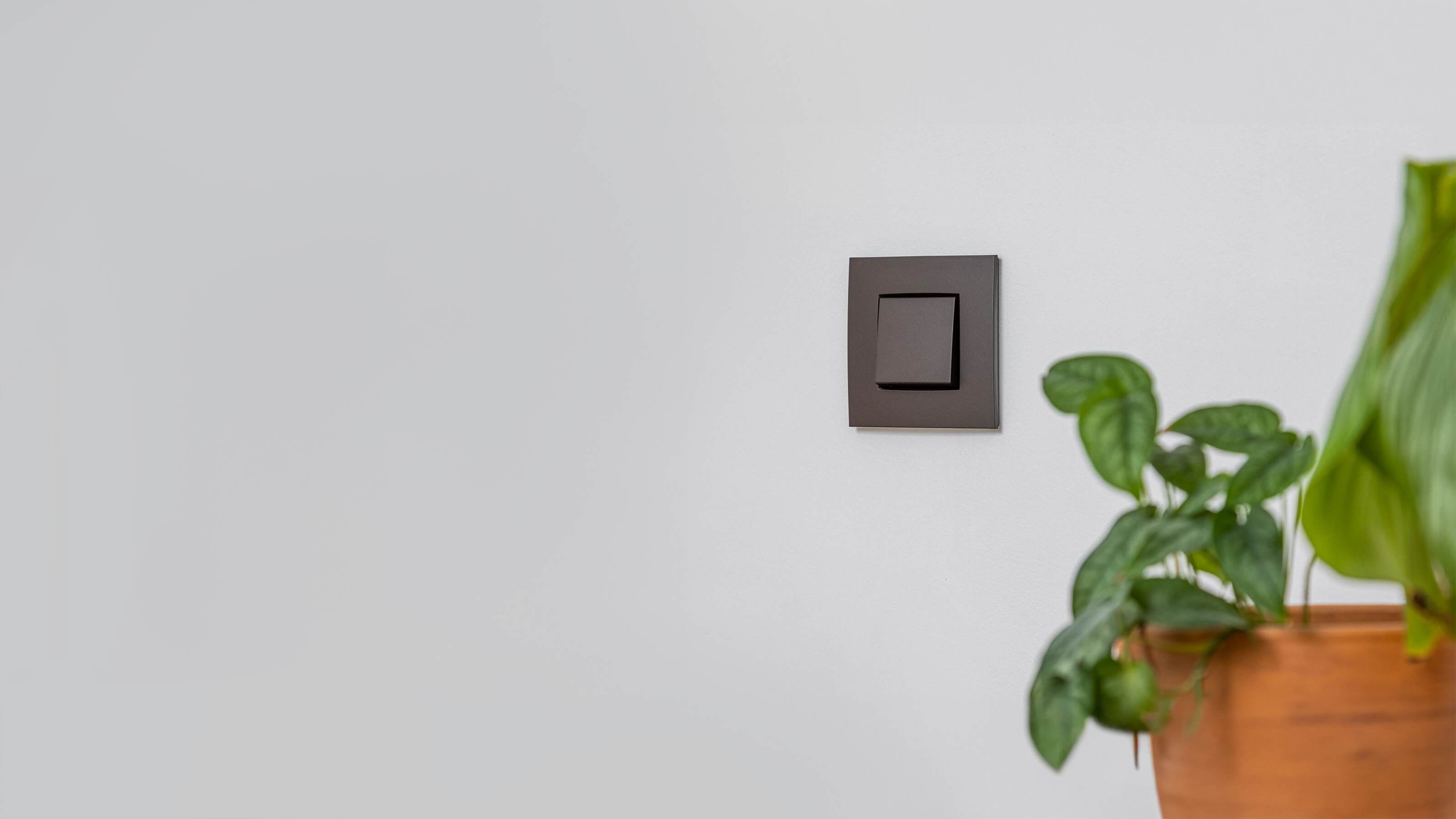 Niko Intense interrupteur marron foncé