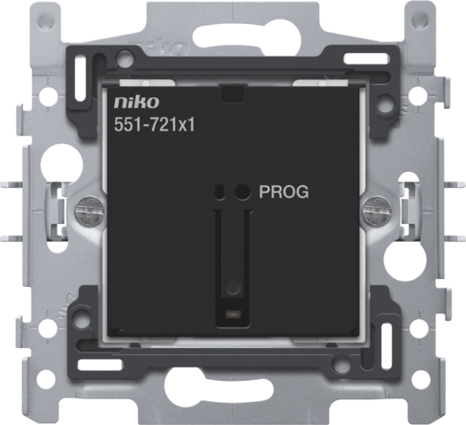 Connected single switch, base, 10 A, 60 x 71 mm, claw fixing