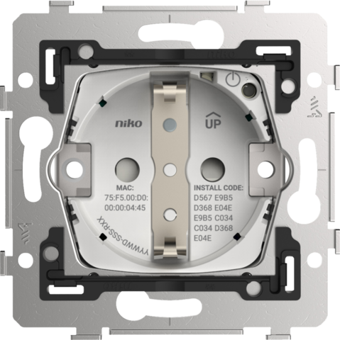 Connected switching socket outlet for Niko Home Control with side
