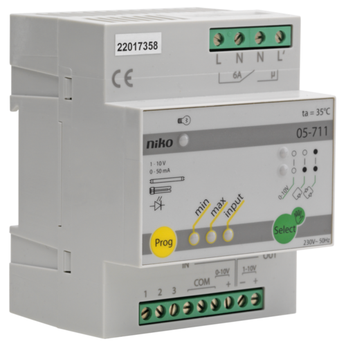room water Respectvol Dimmer for systems with 1-10 V current control