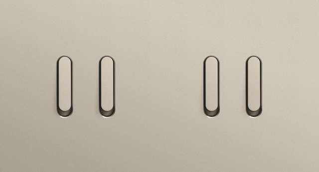ｎｉｃｏ☺︎ Two double switch functions, horizontal 71 mm centre