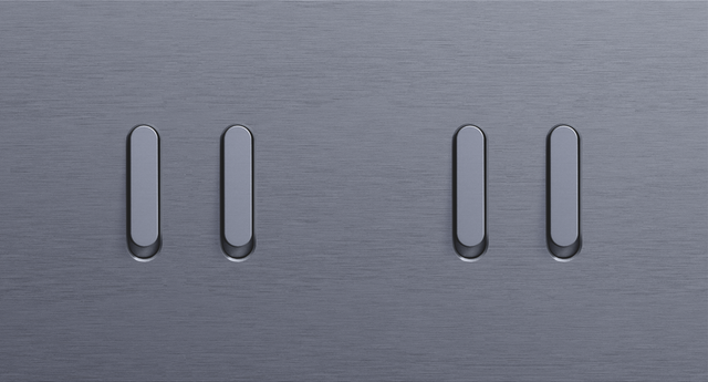 Two double switch functions, horizontal 71 mm centre