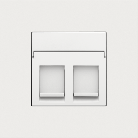 Stredovy Kryt Datazasuvky 2 X Rj White Coated