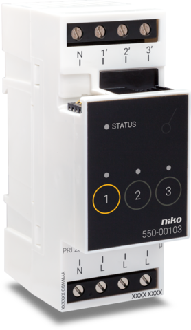 Switching module for Niko Home Control for three different circuits