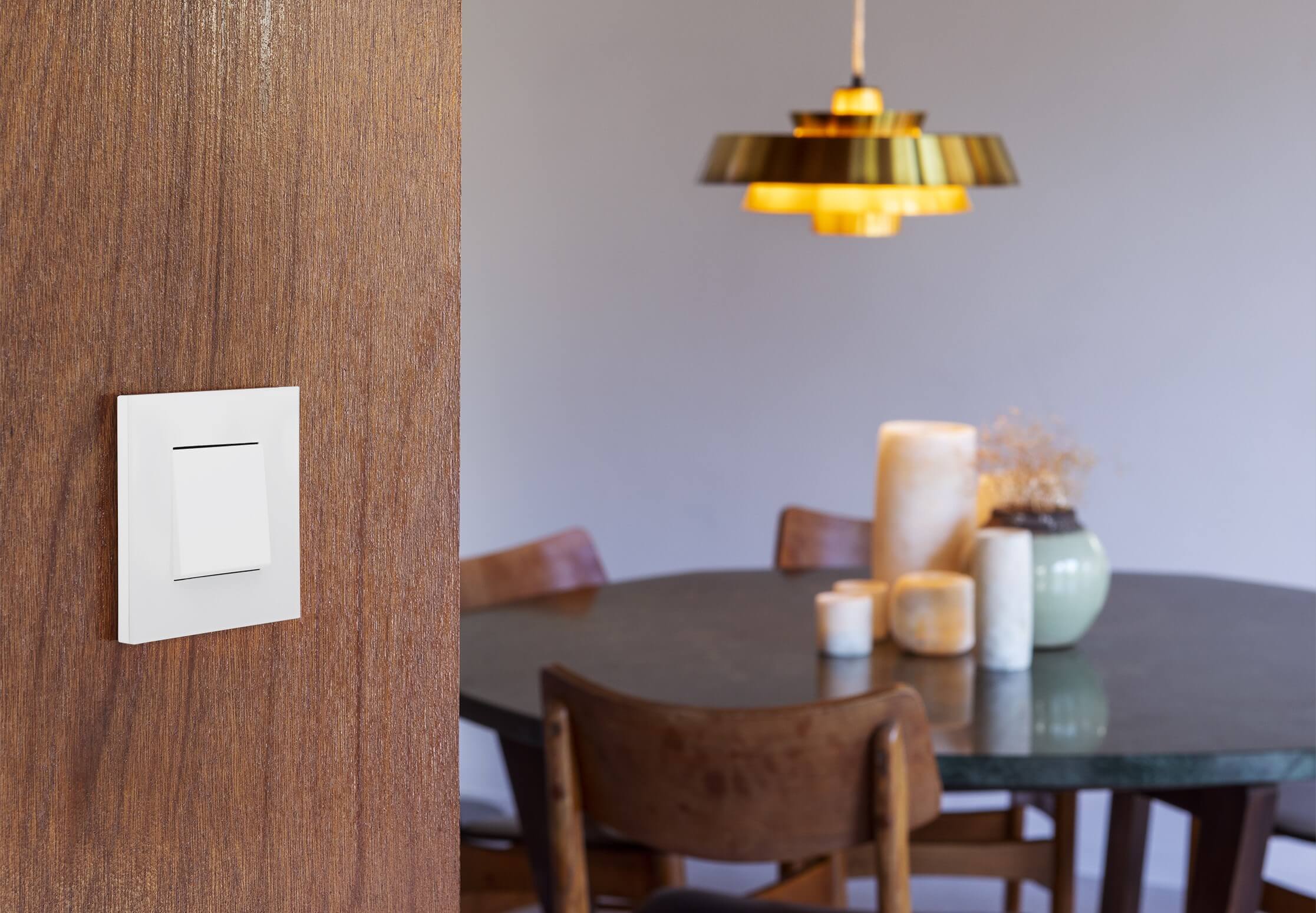 White switch in the dining room