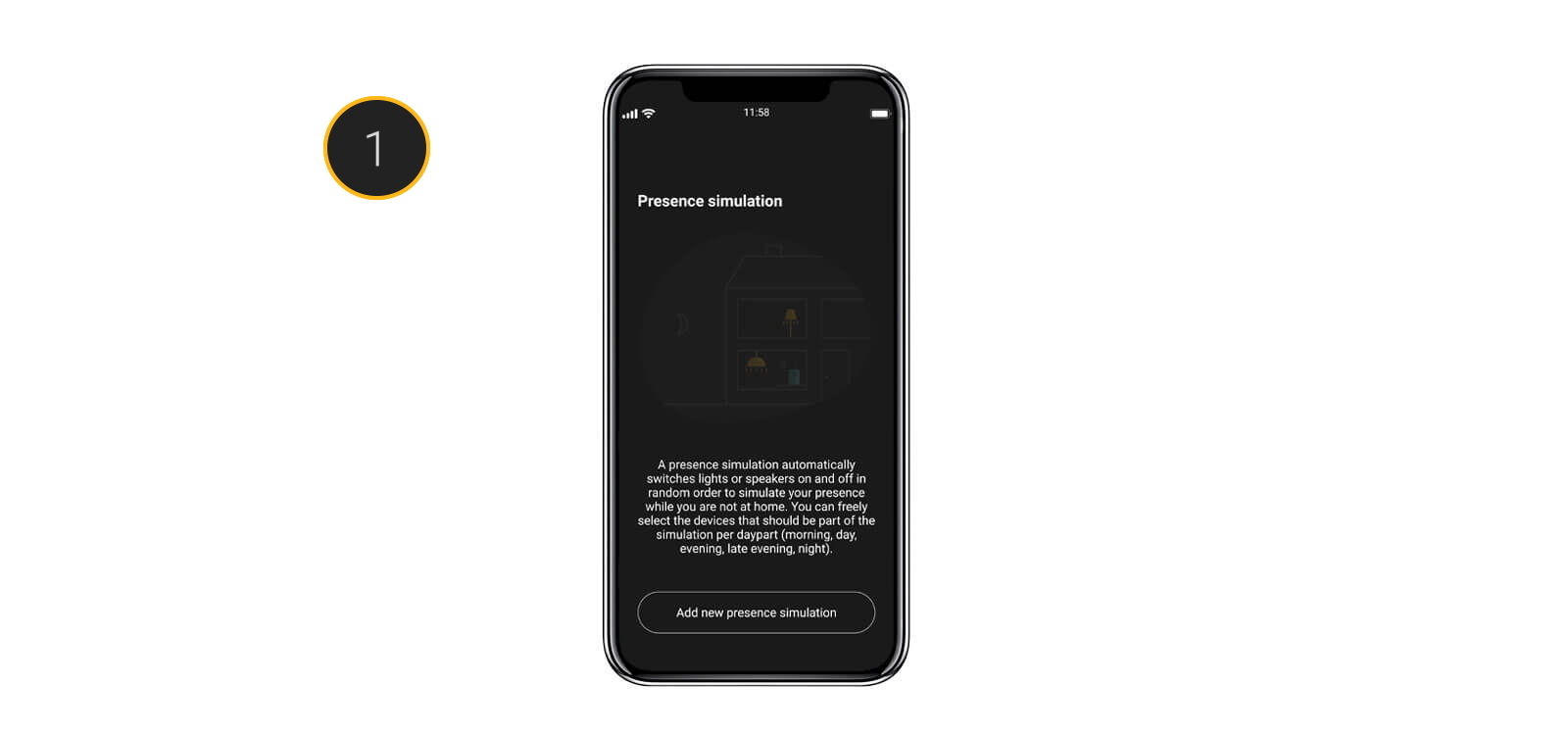 Presence simulation screen 1
