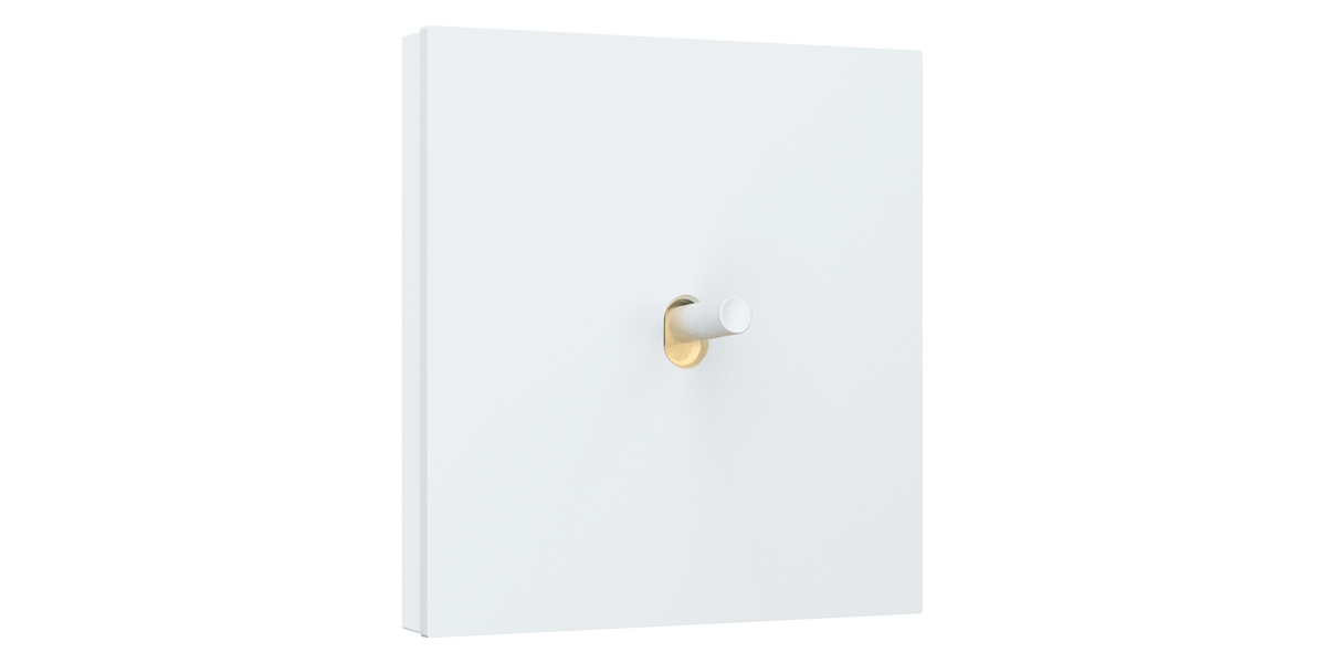 Niko Toggle - steel white coated - with led