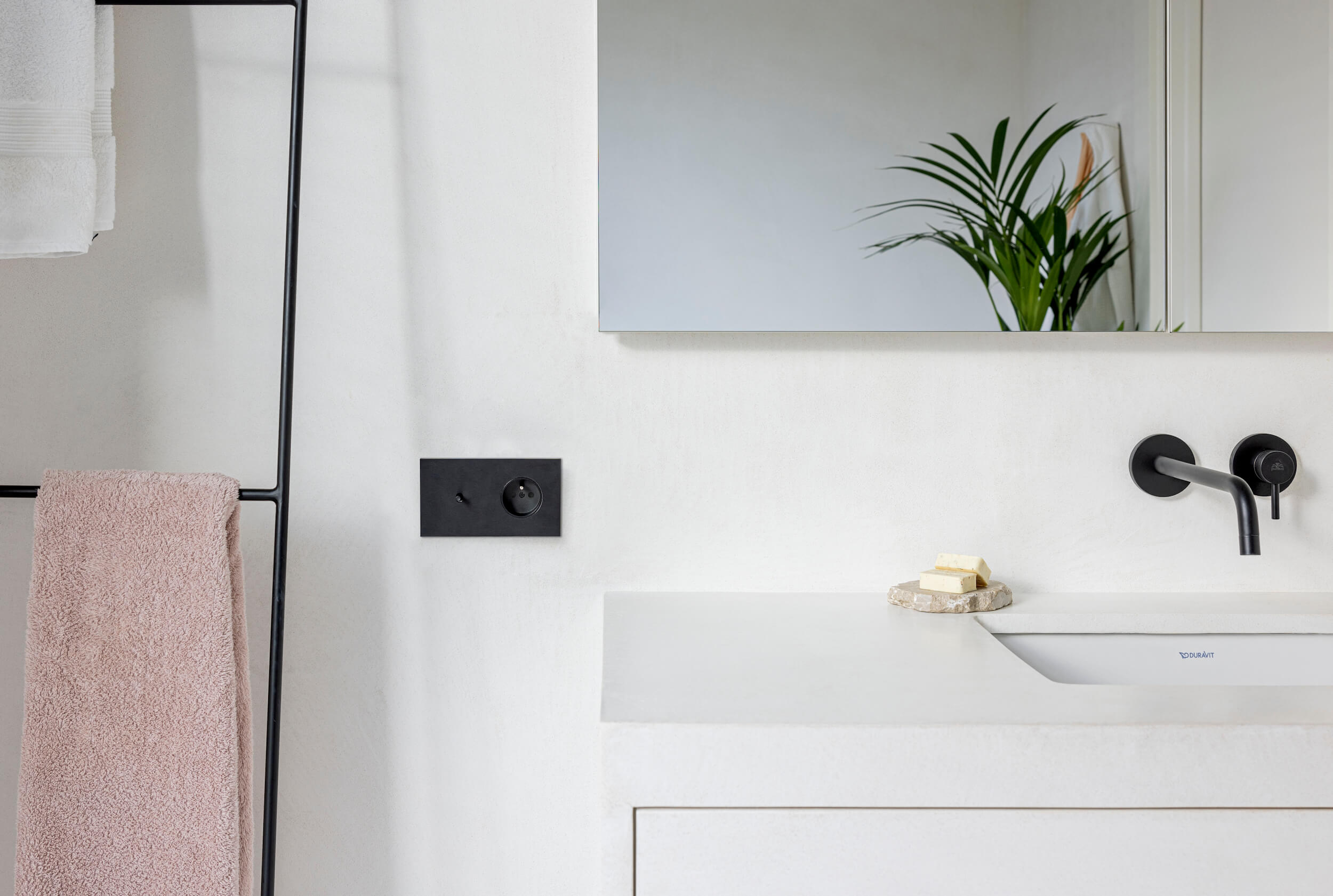 Design black socket combined with black Niko Toggle